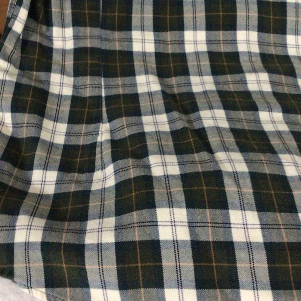 Barbour Cream and Green Plaid Flannel Shirt L Slim - Picture 6 of 15